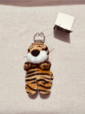 Nici | Charm/Keychain | Tiger Plush Keychain | Light Brown, Black, White